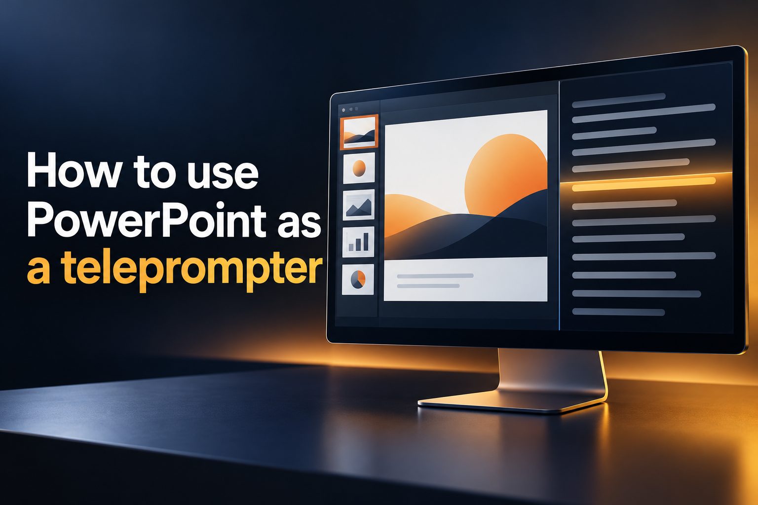 Presenter transforming plain text into a polished, engaging slide